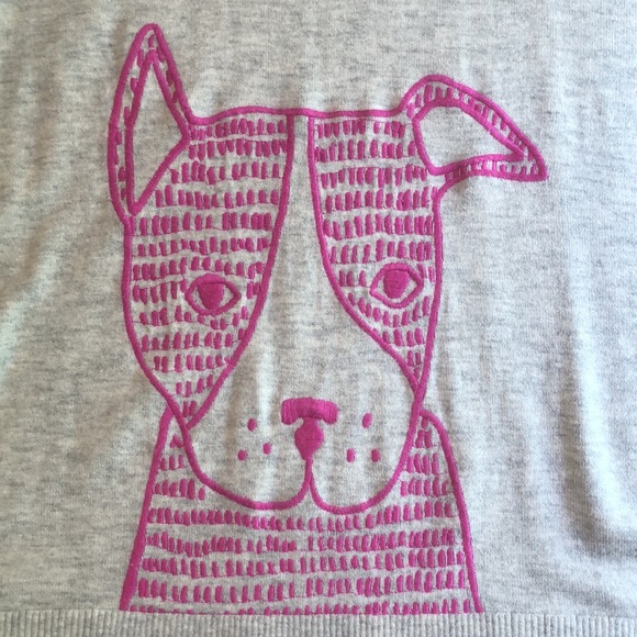 Boden Large Sweater with Pink Embroidered Dog 🐶 - Picture 2 of 6